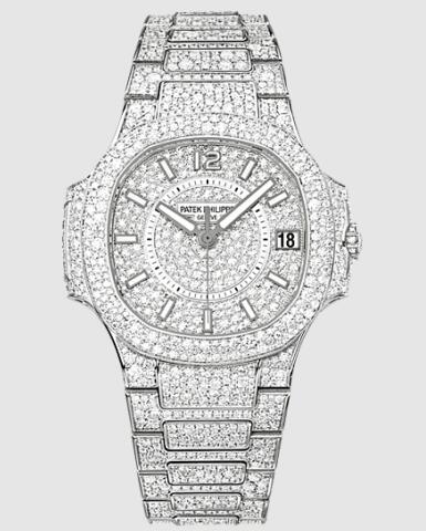 Review Patek Philippe Nautilus 7021 White Gold Diamond Replica Watch 7021/1G-001